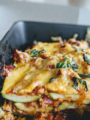 Zucchini Lasagna- featuring Crunchy Chili Oil