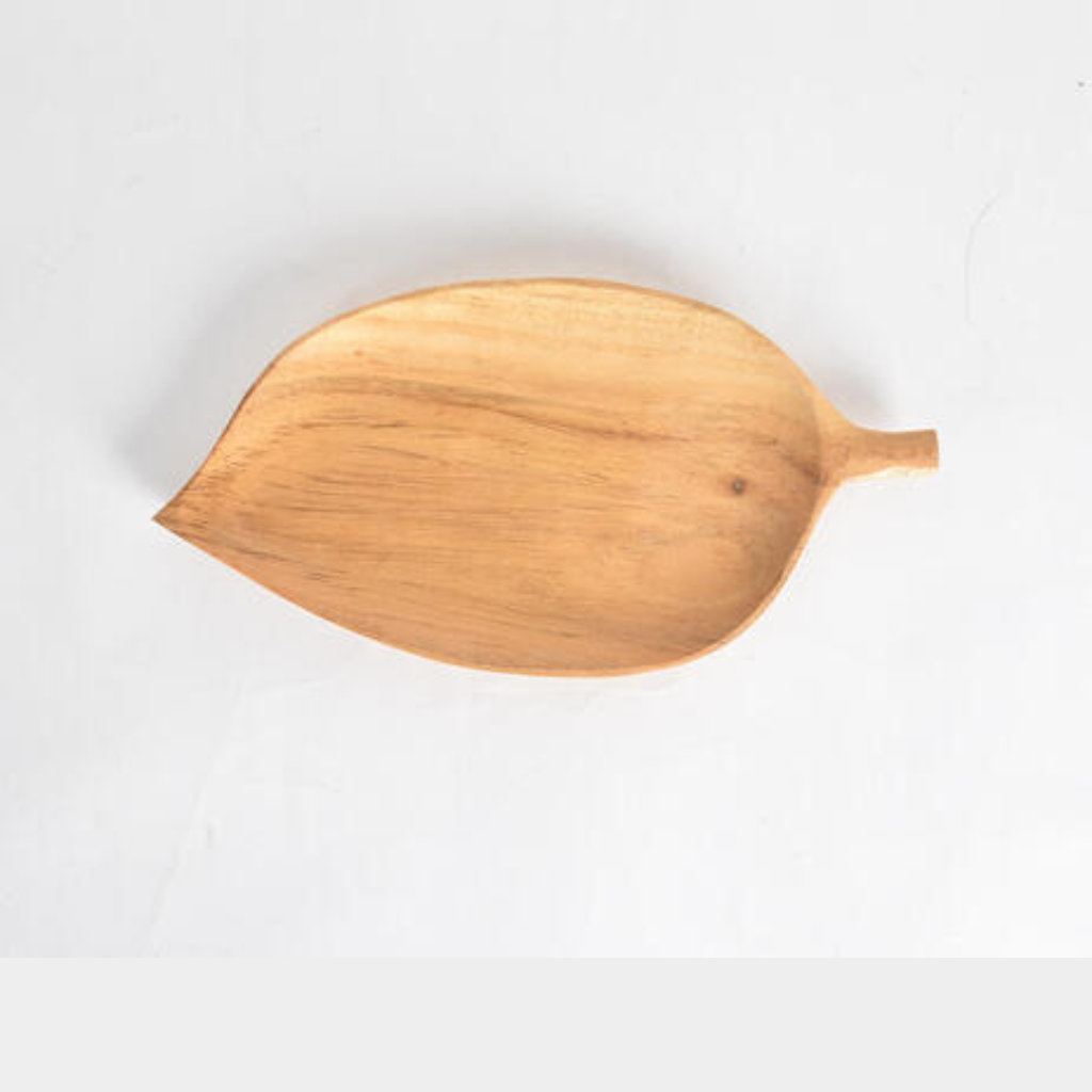 Acacia Wood Leaf Cheese Plate