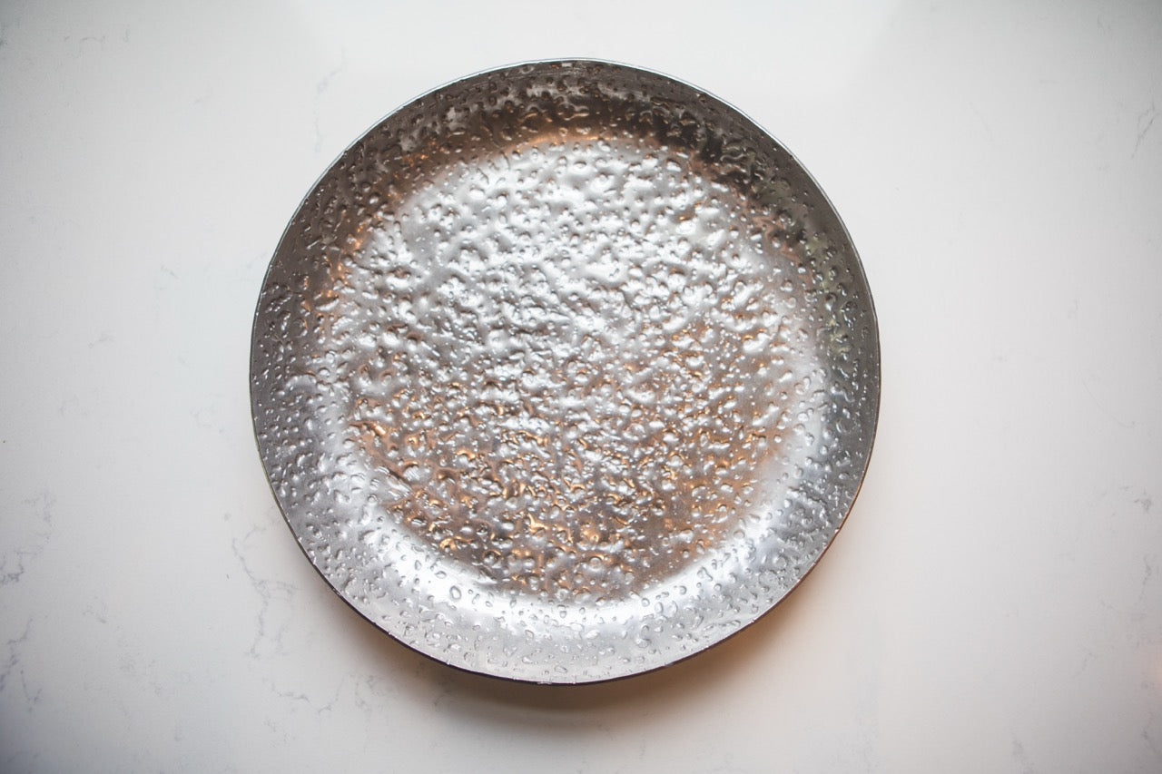 Hammered Aluminum Serving Plate