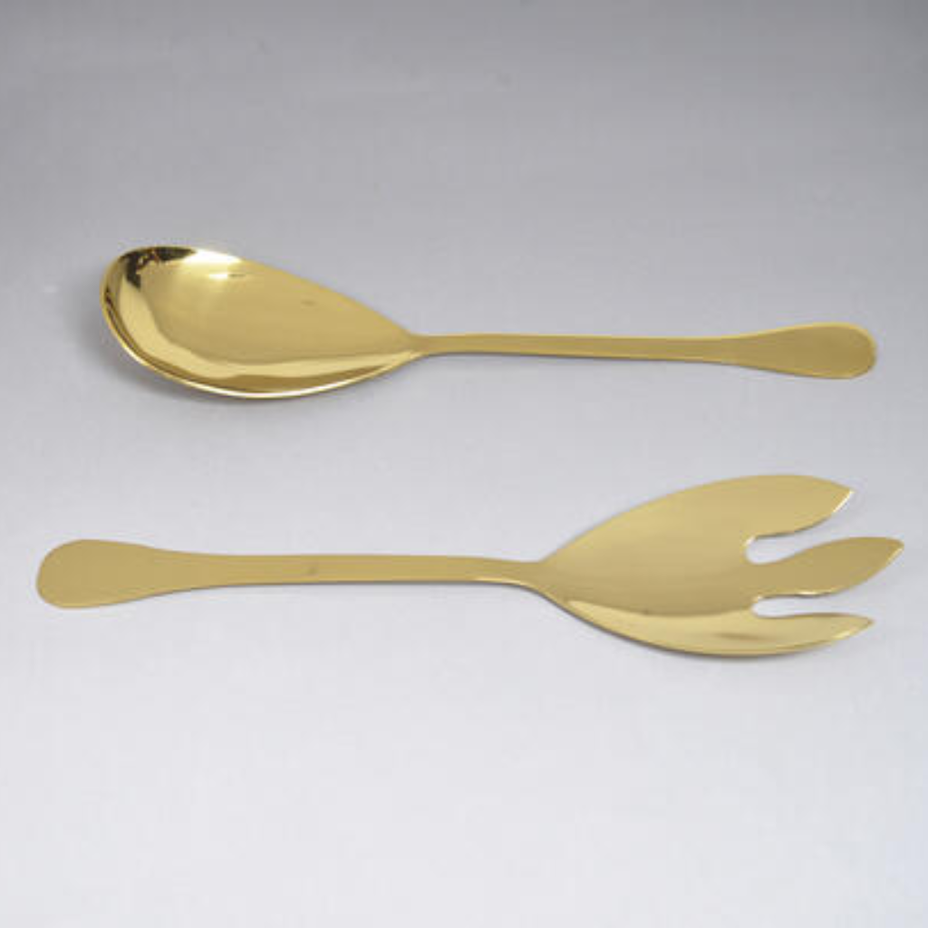 Gold-Toned Stainless Steel Salad Servers (set of 2)