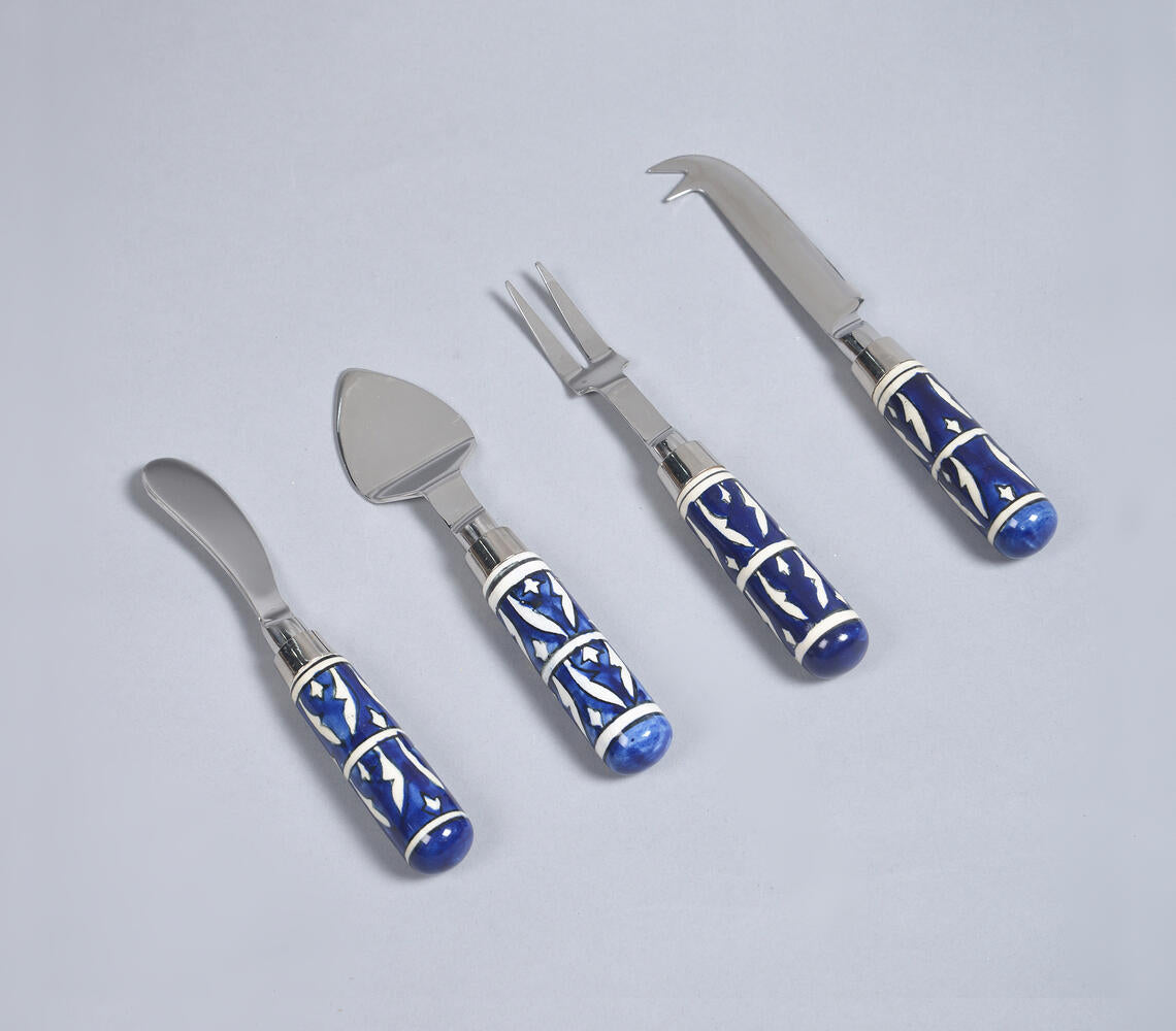Hand-Painted Ceramic Cheese Knife Set