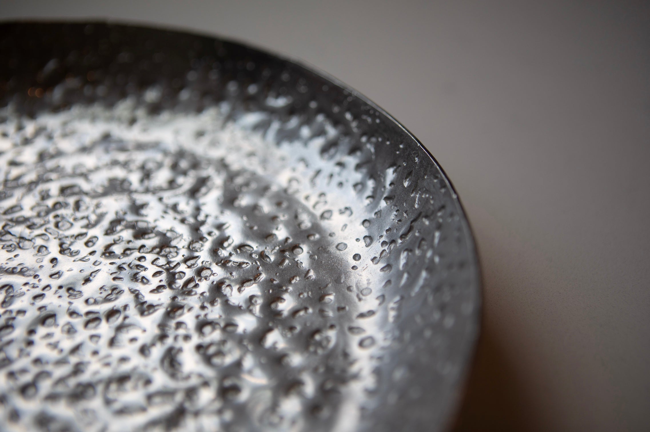 Hammered Aluminum Serving Plate