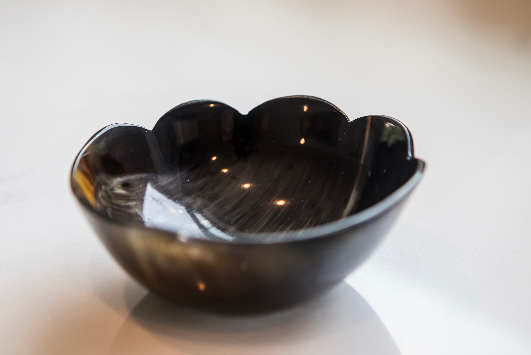 Hand-Cut Recycled Horn Bowl