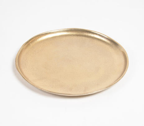 Lacquered Gold-Toned Serving Plate