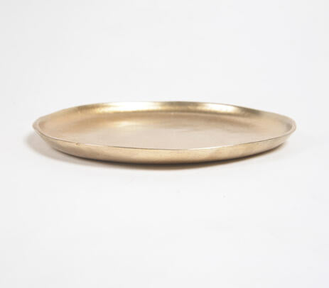 Lacquered Gold-Toned Serving Plate