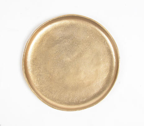 Lacquered Gold-Toned Serving Plate