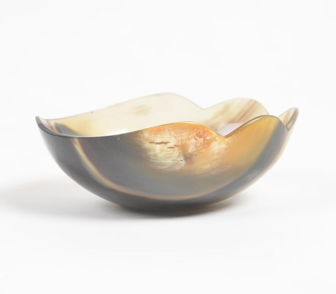 Hand-Cut Recycled Horn Bowl